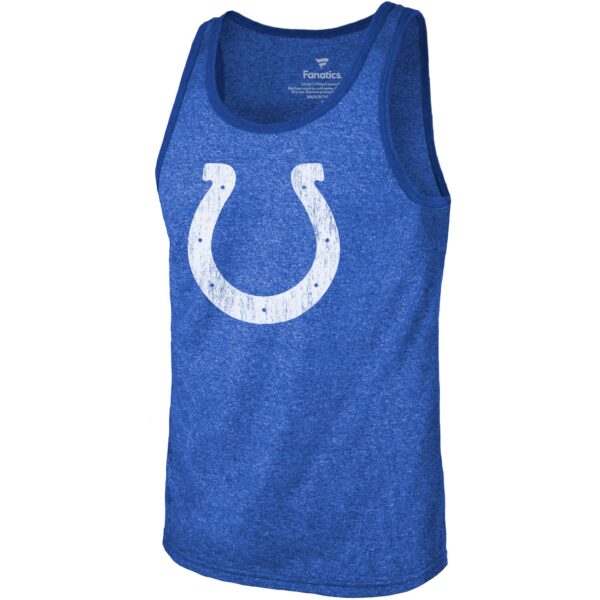 Men's Darius Leonard Royal Indianapolis Colts Name & Number Tri-Blend Tank Top - Image 2