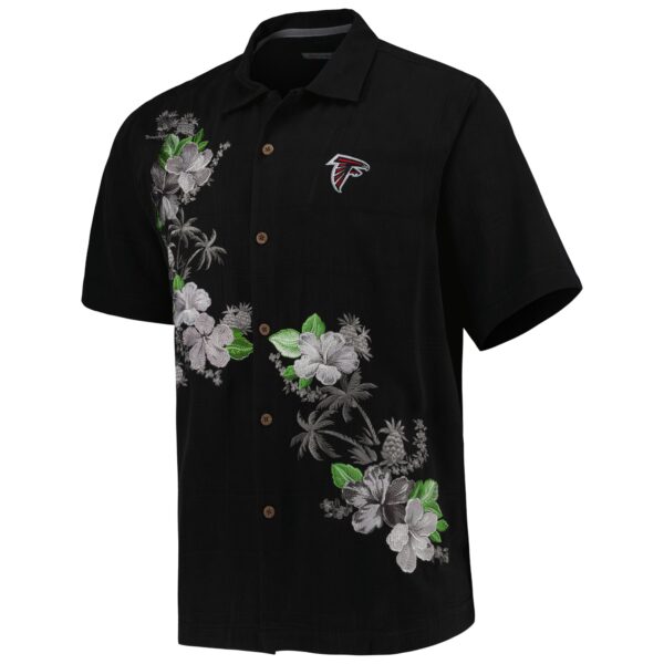 Men's Tommy Bahama Black Atlanta Falcons Sport Azule Oasis Camp Button-Up Shirt - Image 2