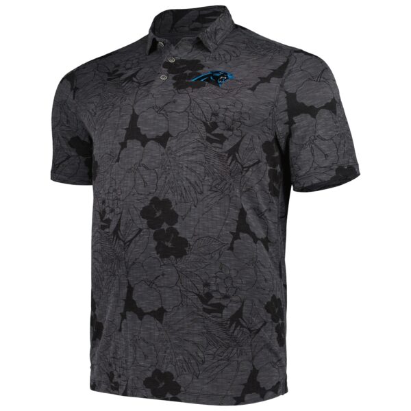 Men's Tommy Bahama Black Carolina Panthers Big & Tall Miramar Blooms Polo - Image 2