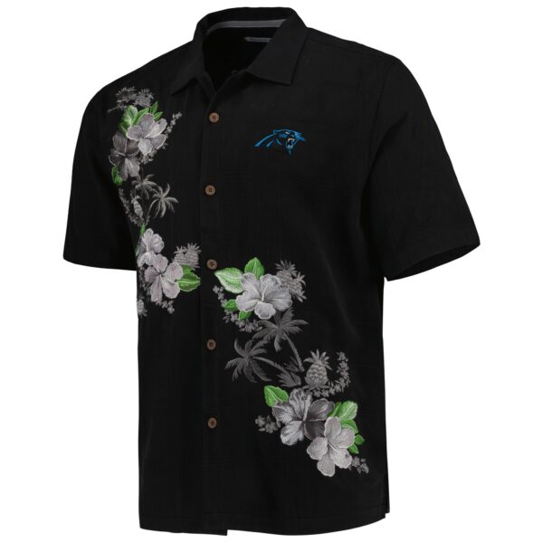 Men's Tommy Bahama Black Carolina Panthers Sport Azule Oasis Camp Button-Up Shirt - Image 2