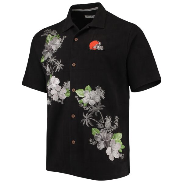 Men's Tommy Bahama Black Cleveland Browns Azule Oasis Button-Up Shirt - Image 2