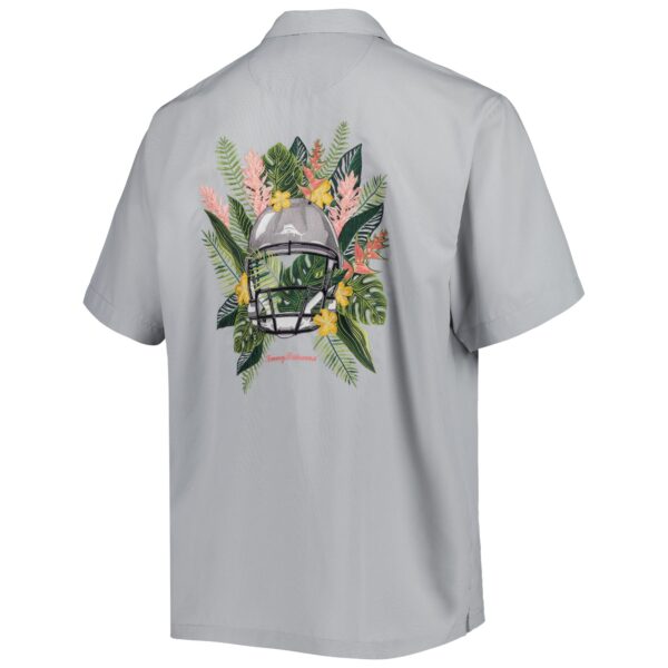 Men's Tommy Bahama Gray Dallas Cowboys Coconut Point Frondly Fan Camp IslandZone Button-Up Shirt - Image 3