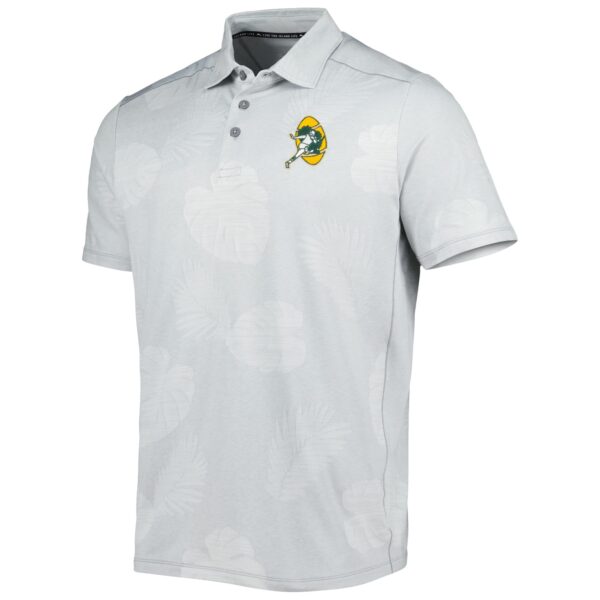 Men's Tommy Bahama Gray Green Bay Packers Throwback Delray Frond IslandZone Polo - Image 2