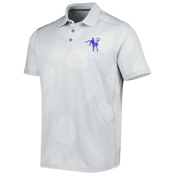 Men's Tommy Bahama Gray Indianapolis Colts Throwback Delray Frond IslandZone Polo - Image 2