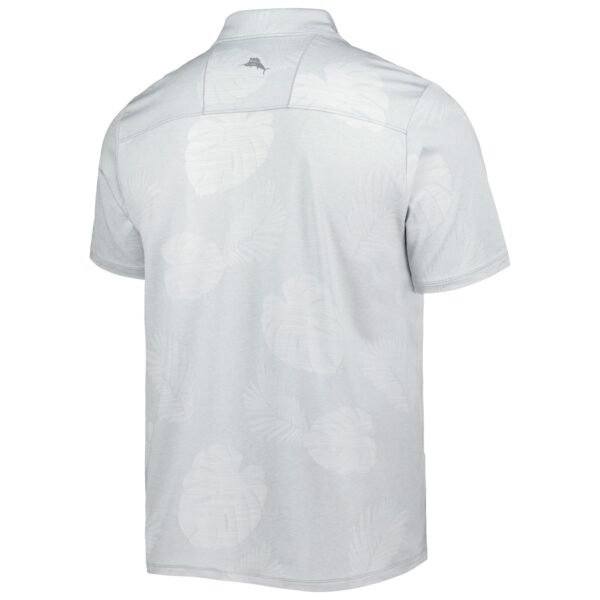 Men's Tommy Bahama Gray Indianapolis Colts Throwback Delray Frond IslandZone Polo - Image 3