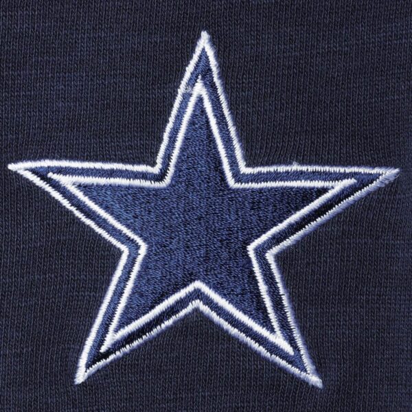 Men's Tommy Bahama Navy Dallas Cowboys Sunset Slub Raglan Henley Long Sleeve T-Shirt - Image 4