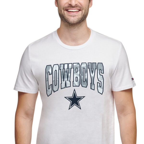 Men's Tommy Hilfiger White Dallas Cowboys Embroidered Patch T-Shirt - Image 2
