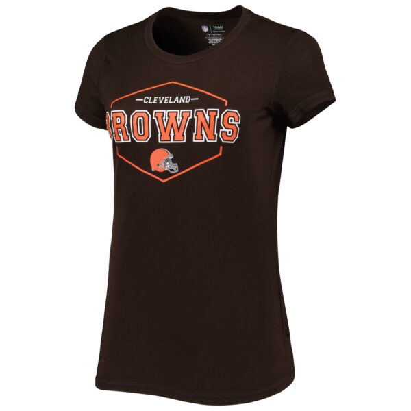 Women's Concepts Sport Brown/Orange Cleveland Browns Badge Top & Pants Sleep Set - Image 2