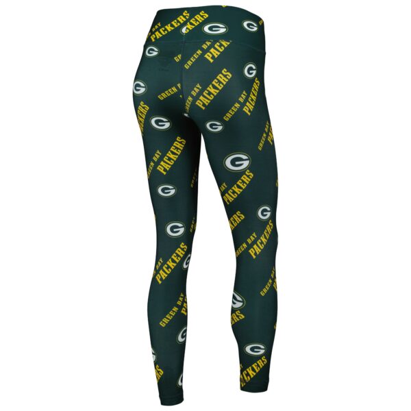 Women's Concepts Sport Green Green Bay Packers Breakthrough Allover Print Lounge Leggings - Image 3