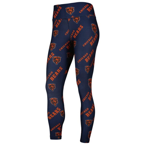 Women's Concepts Sport Navy Chicago Bears Breakthrough Allover Print Lounge Leggings - Image 2