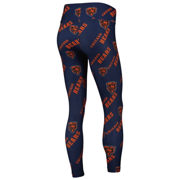 Women's Concepts Sport Navy Chicago Bears Breakthrough Allover Print Lounge Leggings - Image 3