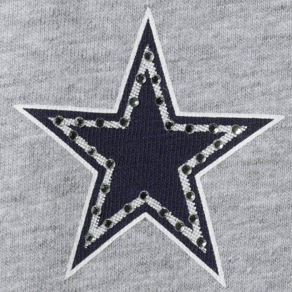 Women's Lauren James Heathered Gray Dallas Cowboys Tiered Dress - Image 3
