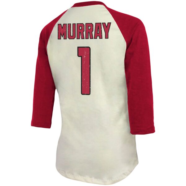 Women's Kyler Murray Cream/Cardinal Arizona Cardinals Vintage Player Name & Number Raglan 3/4-Sleeve T-Shirt - Image 3
