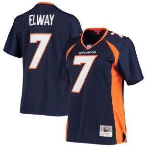 Women's Mitchell & Ness John Elway Navy Denver Broncos Legacy Replica Team Jersey