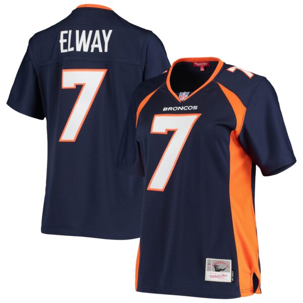 Women's Mitchell & Ness John Elway Navy Denver Broncos Legacy Replica Team Jersey