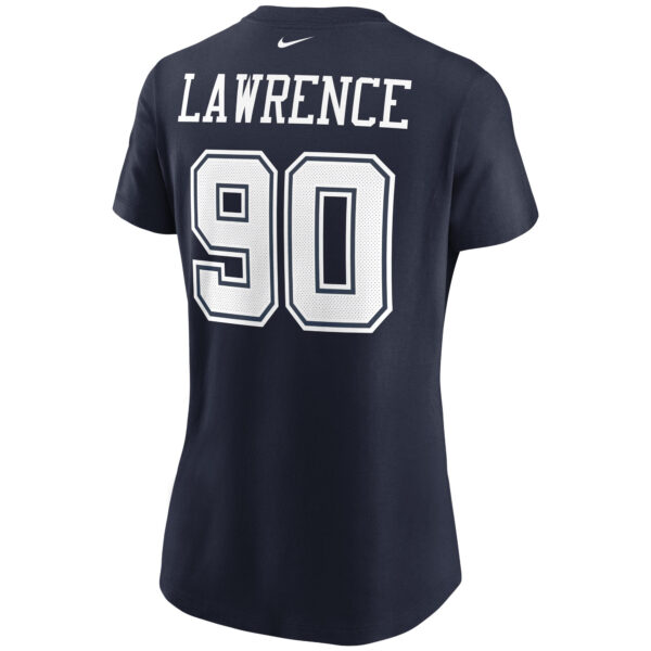 Women's Nike Demarcus Lawrence Navy Dallas Cowboys Name & Number T-Shirt - Image 3