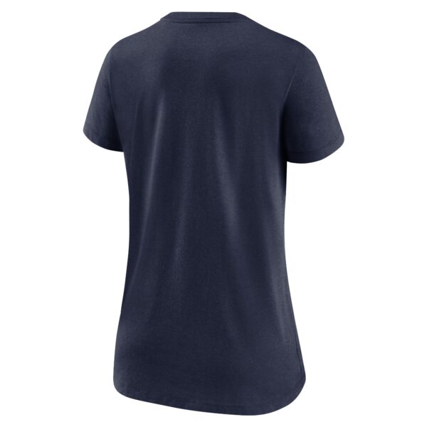 Women's Nike Heathered Navy Denver Broncos Lock Up Tri-Blend V-Neck T-Shirt - Image 3