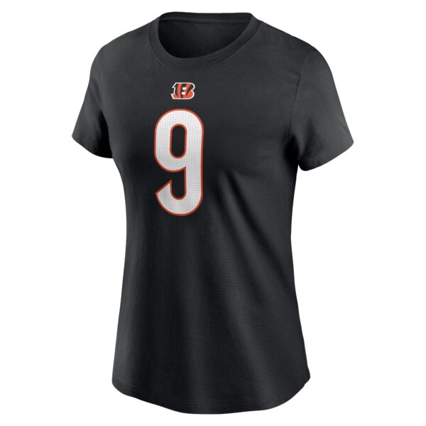 Women's Nike Joe Burrow Black Cincinnati Bengals Player Name & Number T-Shirt - Image 2