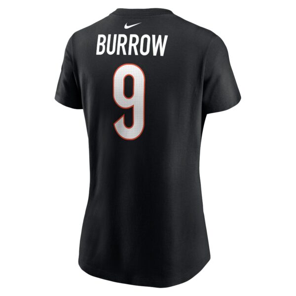Women's Nike Joe Burrow Black Cincinnati Bengals Player Name & Number T-Shirt - Image 3