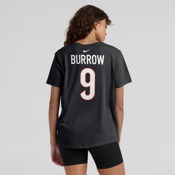 Women's Nike Joe Burrow Black Cincinnati Bengals Player Name & Number T-Shirt - Image 5