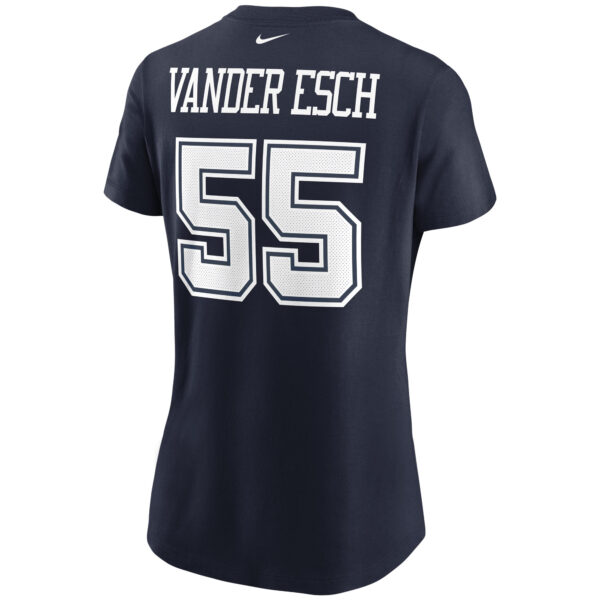 Women's Nike Leighton Vander Esch Navy Dallas Cowboys Name & Number T-Shirt - Image 3