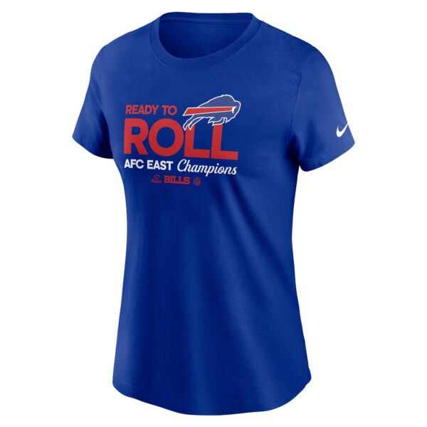 Women's Nike Royal Buffalo Bills 2024 AFC East Division Champions Locker Room Trophy Collection T-Shirt - Image 2