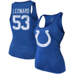 Women's Heathered Royal Indianapolis Colts Name & Number Tri-Blend Tank Top