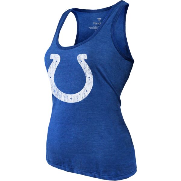 Women's Heathered Royal Indianapolis Colts Name & Number Tri-Blend Tank Top - Image 2