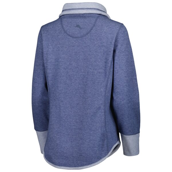 Women's Tommy Bahama Heathered Navy Chicago Bears Sport Sun Fade Full-Zip Sweatshirt - Image 4