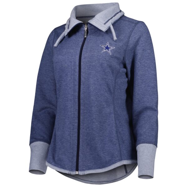 Women's Tommy Bahama Heathered Navy Dallas Cowboys Sport Sun Fade Full-Zip Sweatshirt - Image 2