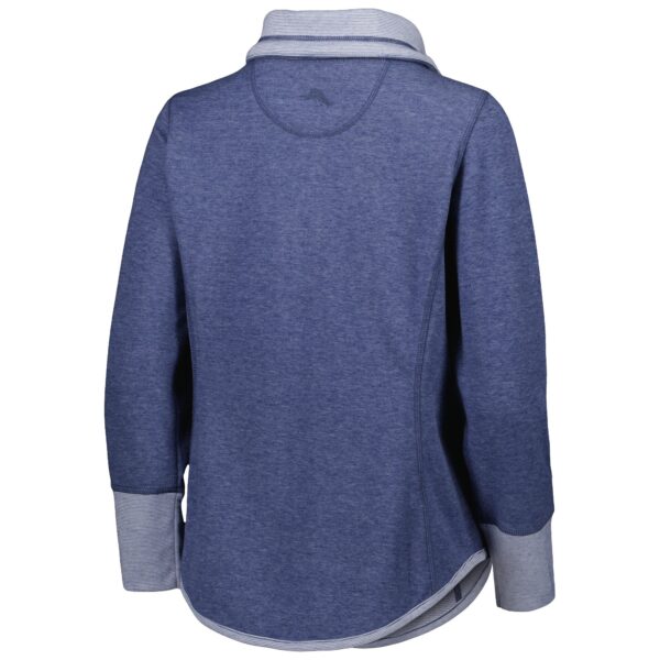 Women's Tommy Bahama Heathered Navy Dallas Cowboys Sport Sun Fade Full-Zip Sweatshirt - Image 3