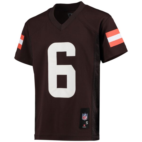 Youth Baker Mayfield Brown Cleveland Browns Replica Player Jersey - Image 2