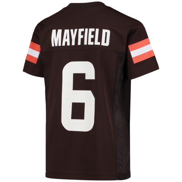 Youth Baker Mayfield Brown Cleveland Browns Replica Player Jersey - Image 3