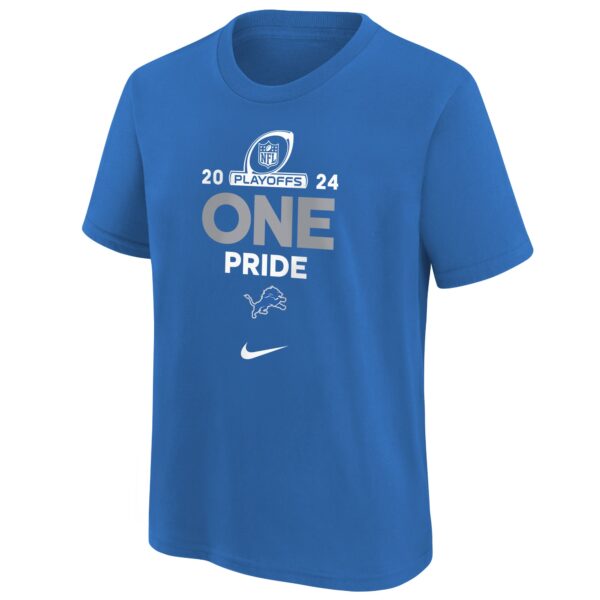 Youth Nike  Blue Detroit Lions 2024 NFL Playoffs T-Shirt - Image 2