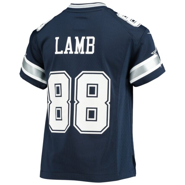 Youth Nike CeeDee Lamb Navy Dallas Cowboys Player Game Jersey - Image 3