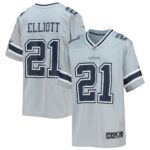 Youth Nike Ezekiel Elliott Gray Dallas Cowboys Inverted Team Game Jersey