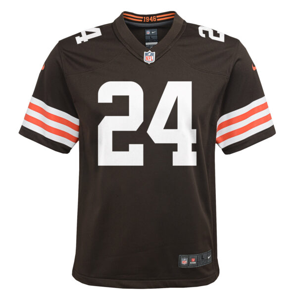 Youth Nike Nick Chubb Brown Cleveland Browns Game Jersey - Image 2