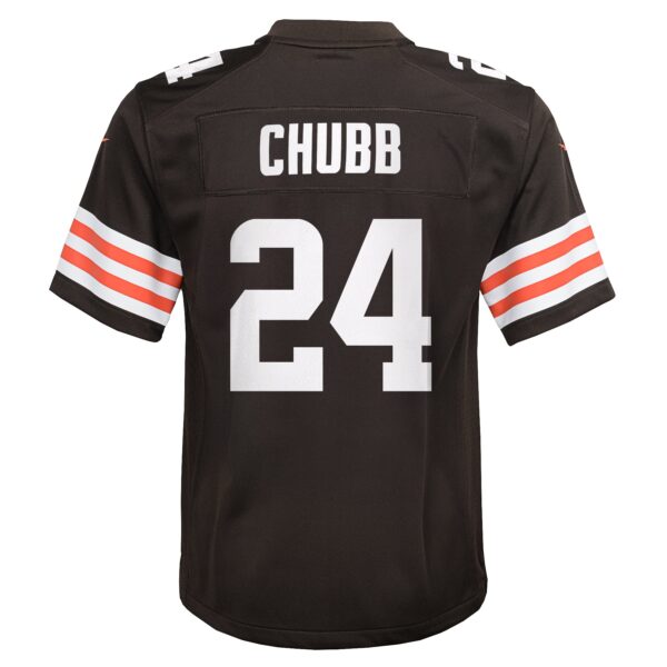 Youth Nike Nick Chubb Brown Cleveland Browns Game Jersey - Image 3