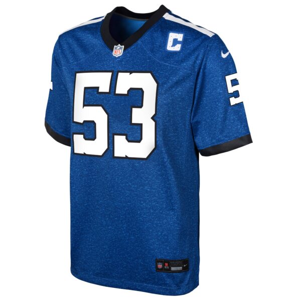 Youth Nike Shaquille Leonard Blue Indianapolis Colts Game Jersey - Image 2