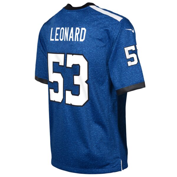 Youth Nike Shaquille Leonard Blue Indianapolis Colts Game Jersey - Image 3
