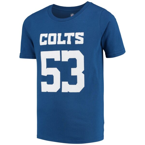 Youth Darius Leonard Royal Indianapolis Colts Mainliner Name & Number T-Shirt - Image 2
