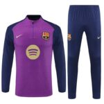 25-26 Barcelona Pink Training Kits Long Football Track suits