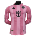 Inter Miami CF Home Pink Soccer Jersey Player Version Shirt Long sleeve 2025-26