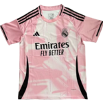Real Madrid 24-25 pink pre match training uniform football jersey-Fan