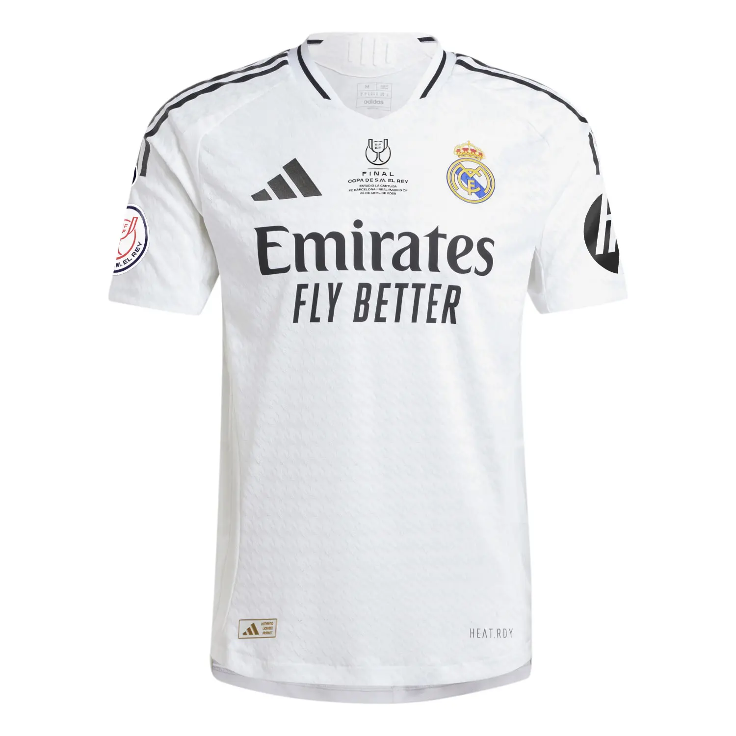 20250427162503 Real Madrid Mens Home Copa del Rey Final Shirt 24-25 White Player Version - Image 1