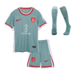 Kids Atletico Madrid Custom Away Full Soccer Kits 2024-25