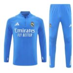 25-26 Real Madrid Training Kits Long Blue Football Track suits
