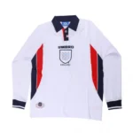 1998 England Retro Long Sleeve Jersey Home Replica World Cup