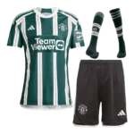 23-24 Manchester United Away Whole Kit Jersey+Shorts+Socks