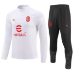 2023-24 Kids AC Milan Zipper Sweatshirt Kit(Top+Pants) White